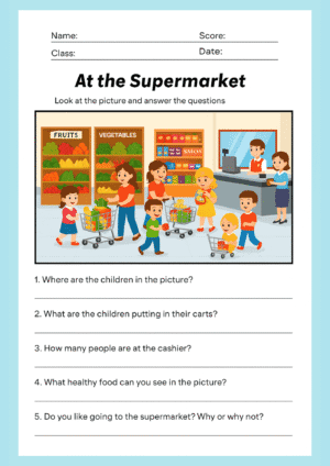 Picture Question Worksheets for Kids – Printable PDF Activities - Image 4