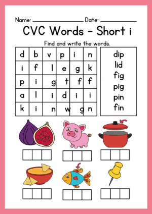 My First CVC Vowel Worksheets - Image 3