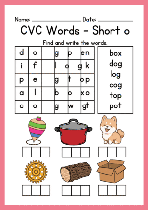 My First CVC Vowel Worksheets - Image 4
