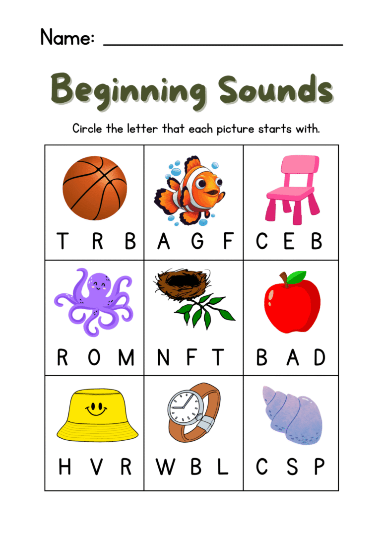 Phonics Worksheets for Grade 1 – Free Printable Sounds & Rhymes
