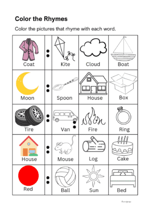 Phonics Worksheets for Grade 1 – Free Printable Sounds & Rhymes - Image 4