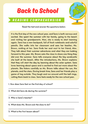 Reading Comprehension Worksheet – PDF - Image 3