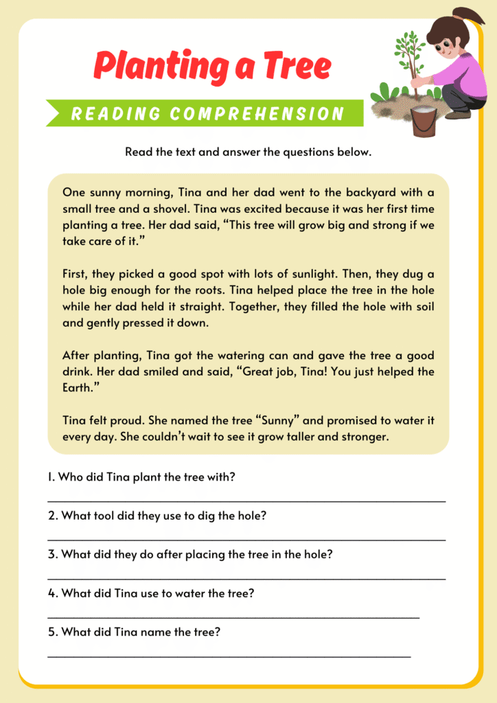 downloadable PDF reading comprehension material for 2nd grade learners