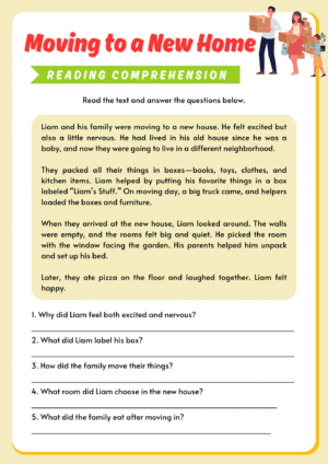 Reading Comprehension Worksheet – PDF - Image 2