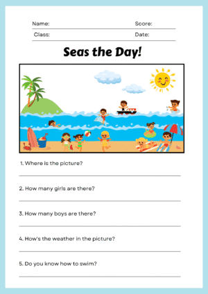 Picture Question Worksheets for Kids – Printable PDF Activities - Image 3