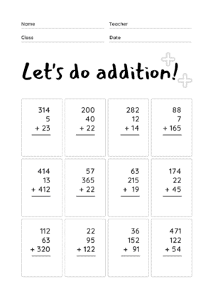 Printable Addition Worksheet for Kids - Image 5