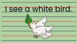 Worksheet featuring I see sentences with color words and common nouns