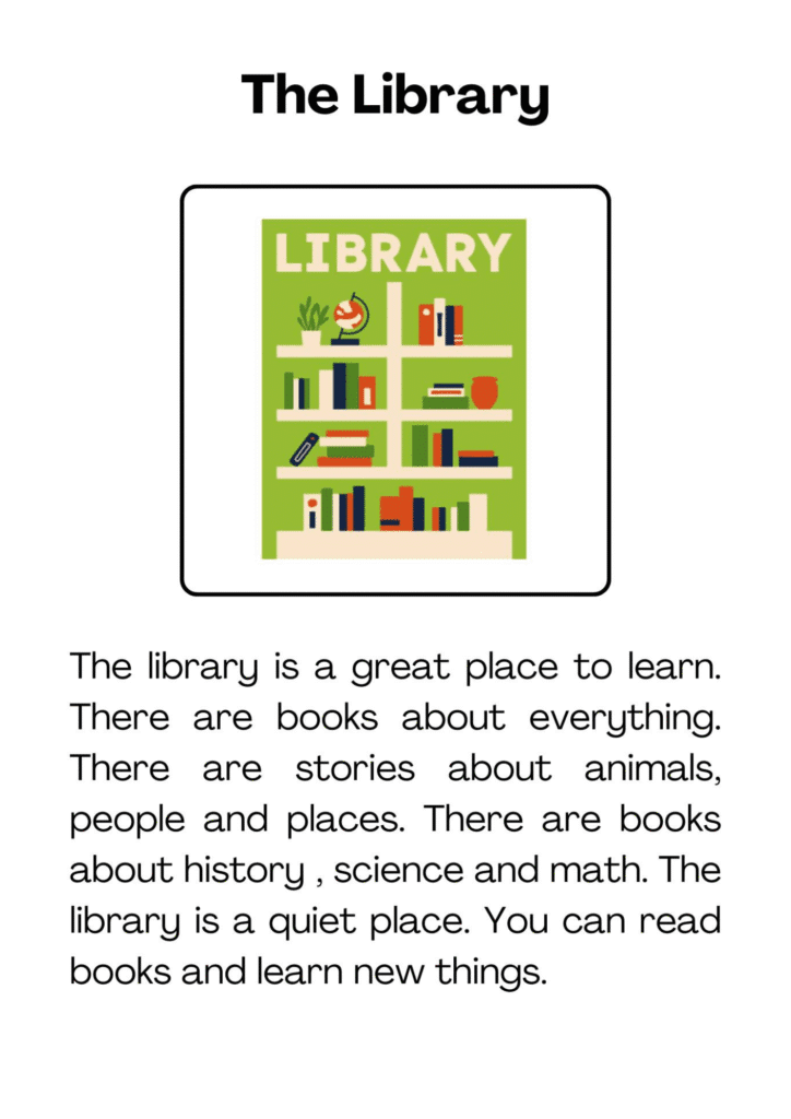 Reading practice worksheet for young learners