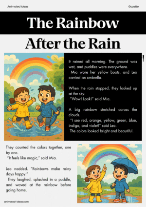 Printable story passage – Rainbow Gazette