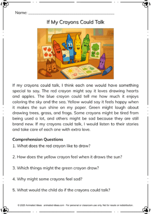 Kids Reading Comprehension Passages with Questions - Image 3