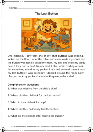 Kids Reading Comprehension Passages with Questions - Image 5