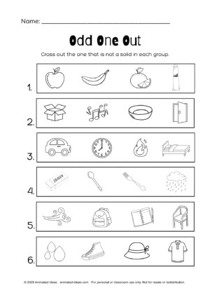 Characteristics of Solids Printable Worksheets – Grade 3 Science - Image 7
