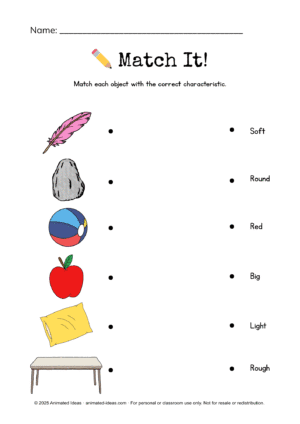 Characteristics of Solids Printable Worksheets – Grade 3 Science