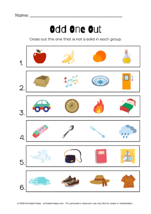 Characteristics of Solids Printable Worksheets – Grade 3 Science - Image 6