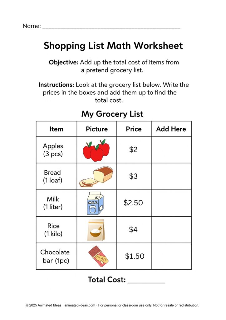 1st Grade Math Worksheets Archives - Animated Ideas