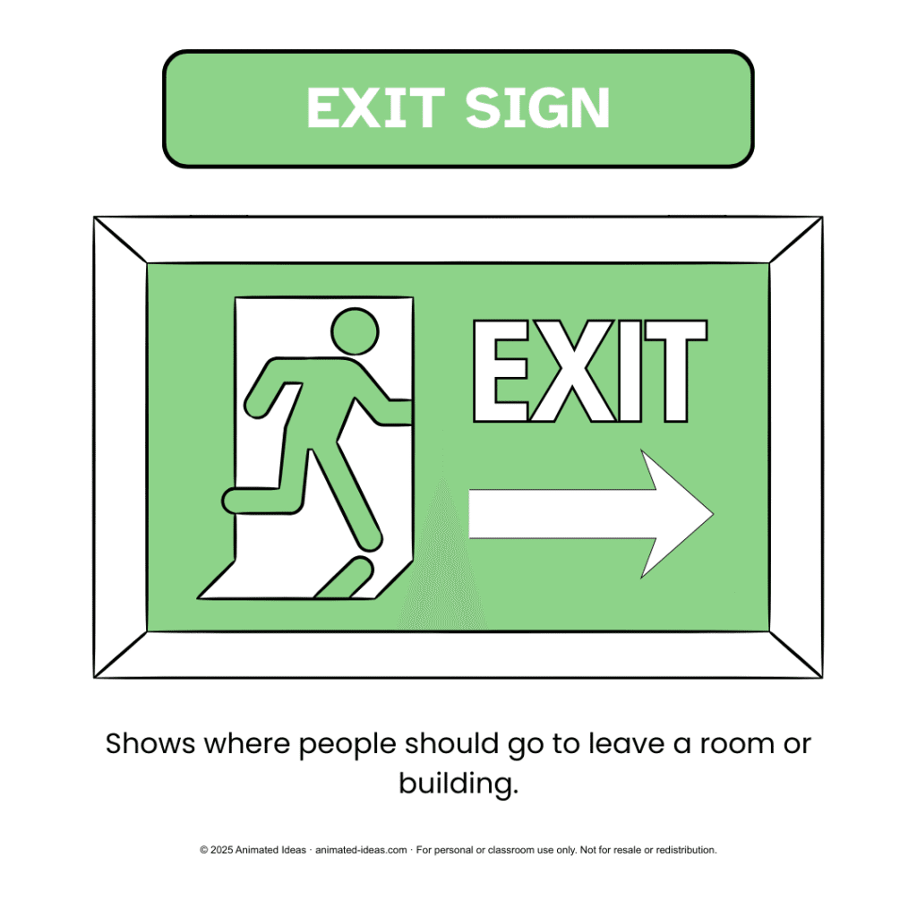 Exit Sign - one of the common environmental print symbols