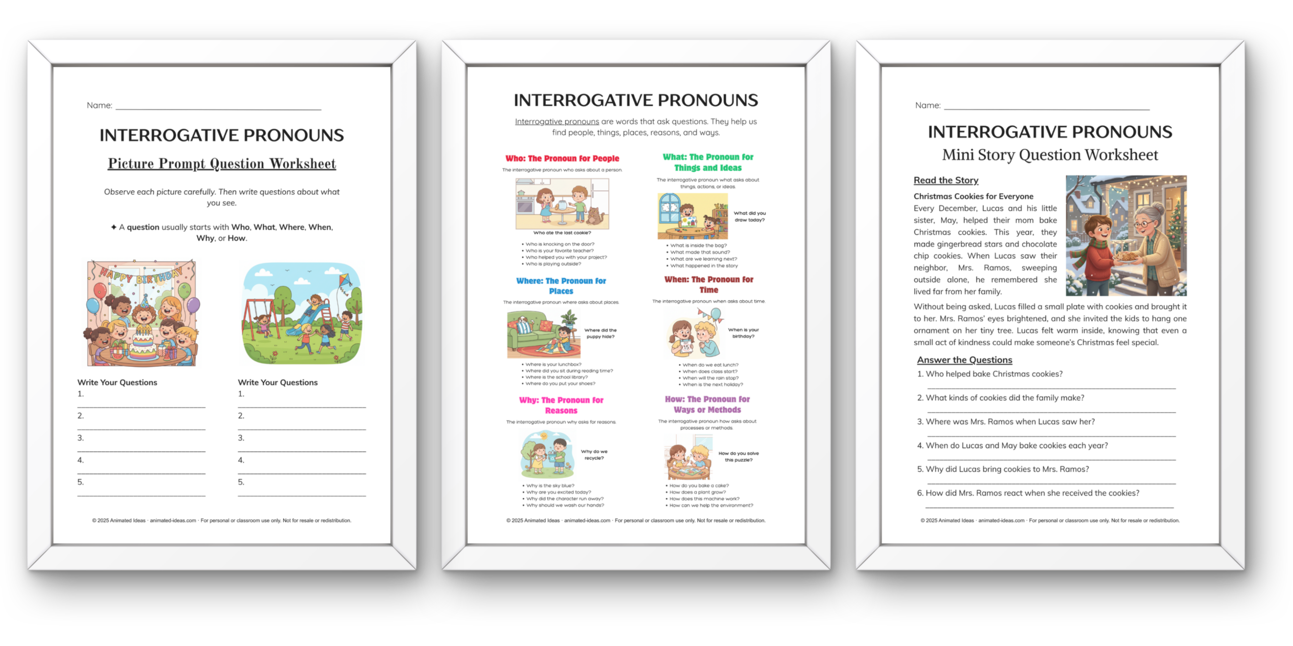 What are Interrogative Pronouns Free Worksheets and Handout