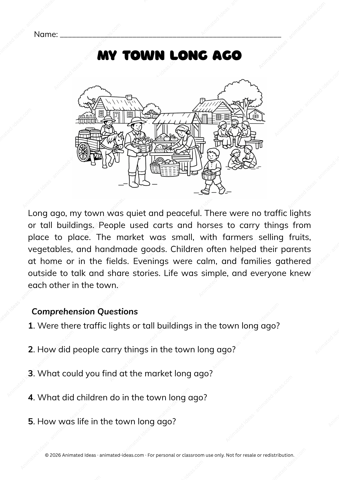 History Reading Passages for Beginners - Animated Ideas