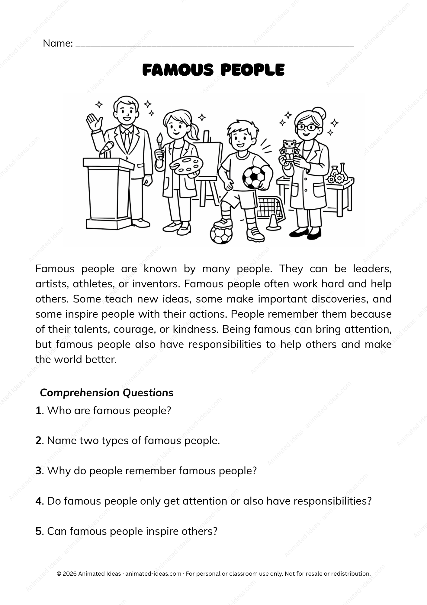 History Reading Passages for Beginners - Animated Ideas